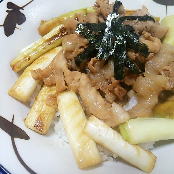 ネギが美味しい！ネギ豚丼♪